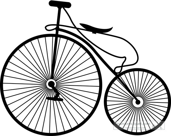 Bicycle   Old Bike High Wheel Bicycle   Classroom Clipart