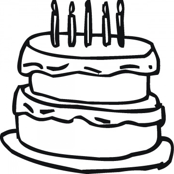 Birthday Cake Outline   Clipart Best