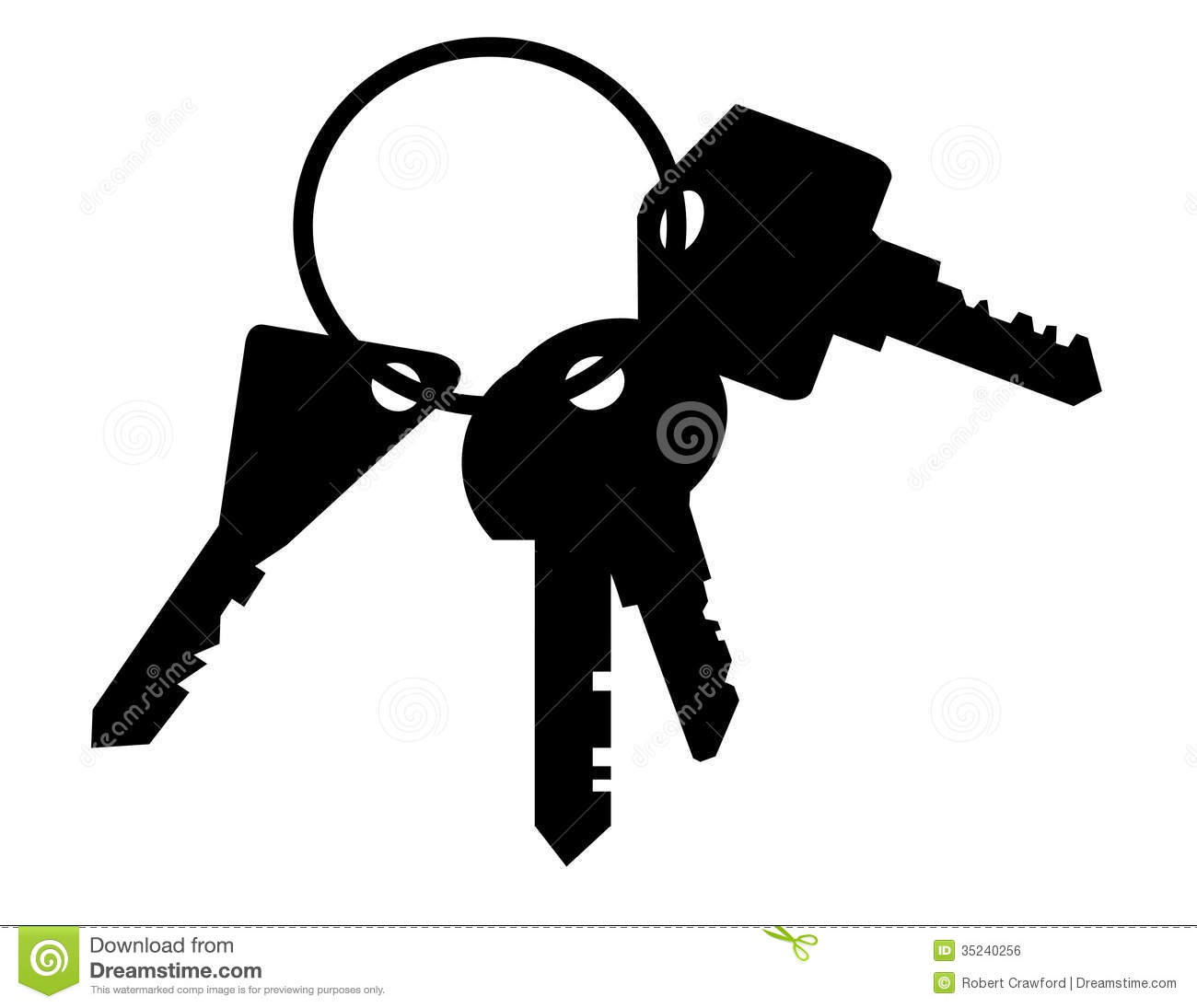 Clip Art Key Chain Keys On A Keychain Royalty