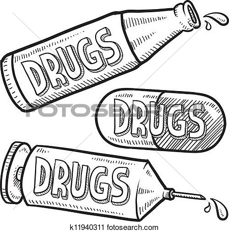 Clipart   Drugs And Alcohol Sketch  Fotosearch   Search Clip Art    