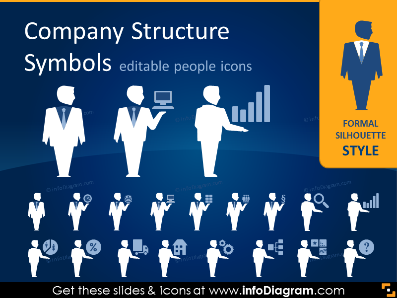 Company Structure People Silhouettes  Ppt Icons Clipart