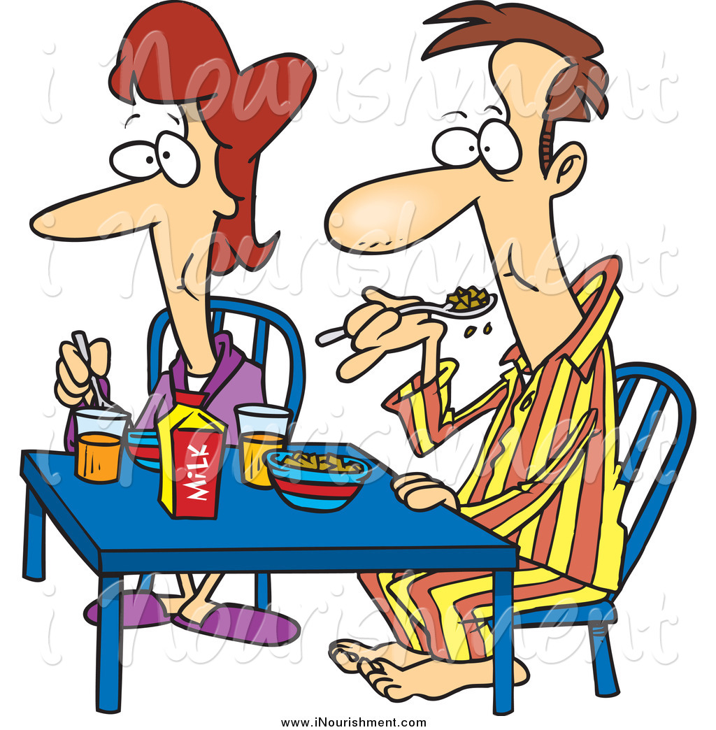 Couple Eating Breakfast Together Royalty Free Clipart   Free Clip Art