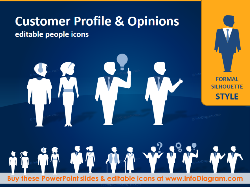 Customer Profile People Silhouettes  Ppt Icons Clipart 