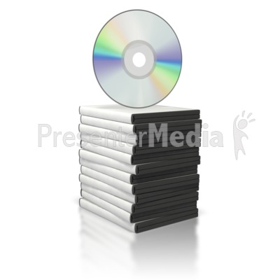 Dvd Stack With Disc On Top   Science And Technology   Great Clipart