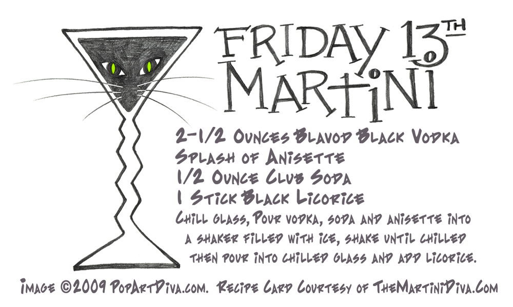 Friday The 13th Black Cat Licorice Martini   A Candy Martini Recipe On