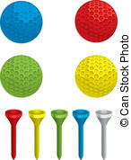 Golf Balls   A Variety Of Different Colored Golf Balls And