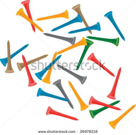 Golf Tee Clipart Multiple Colored Golf Tees