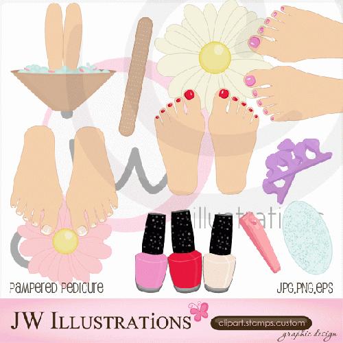 My Grafico  Pampered Pedicure Clipart