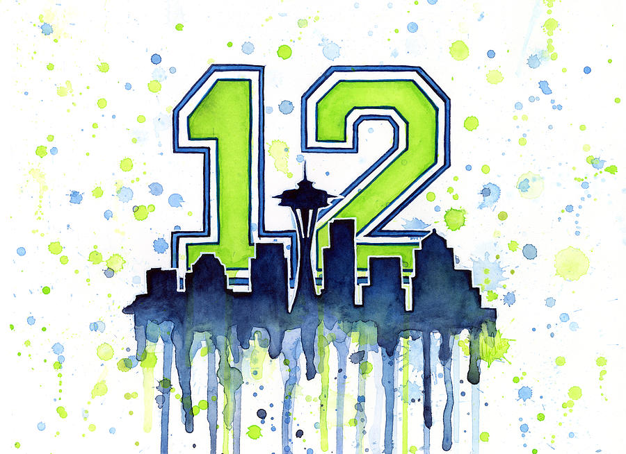 Seattle Seahawks 12th Man Art Painting