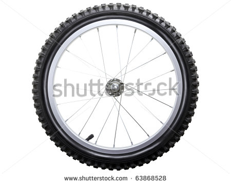 Sport Bicycle Tire And Spoke Wheel While Isolated Stock Photo 63868528