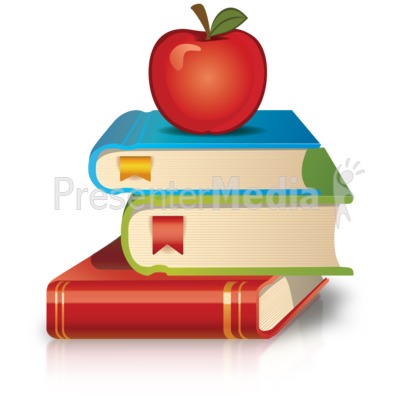 Stack Of Books Apple Presentation Clipart