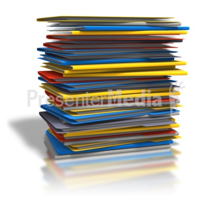 Stack Of Files Clipart Pile Of Folders Presentation
