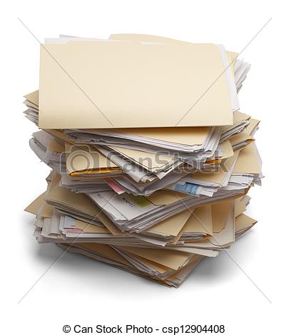 Stock Photo   Stack Of Files   Stock Image Images Royalty Free Photo    