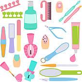 Tools For Manicure Pedicure   Stock Illustration
