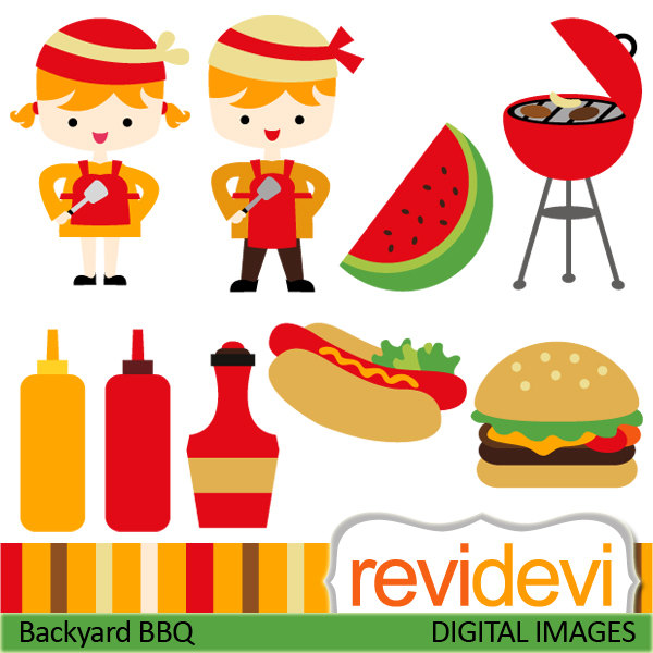 Barbecue Party Clipart Clipart Backyard Bbq 07386