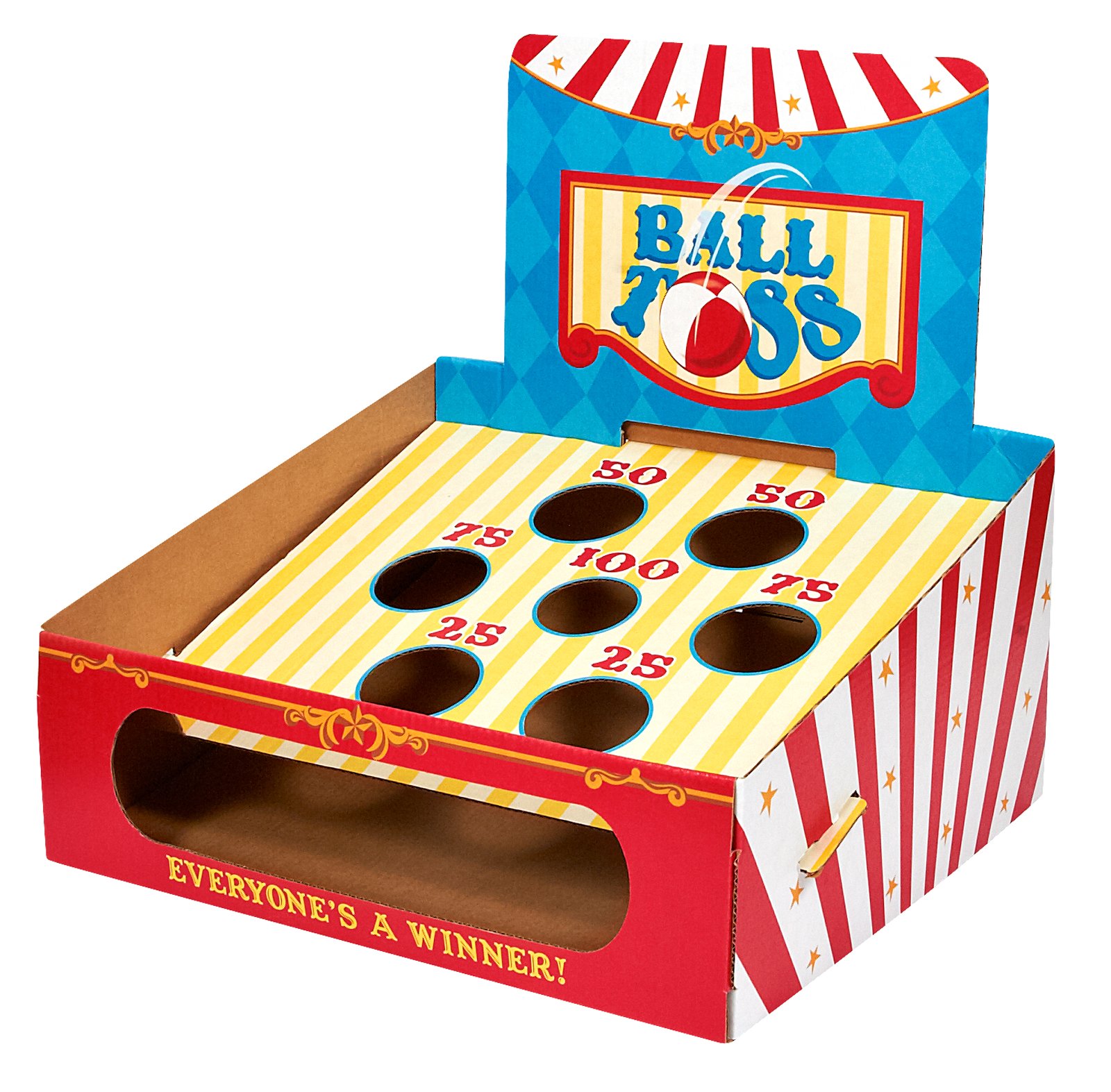 Carnival Ball Toss Game Includes 1 Toss Game And 12 Kick Balls