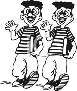 Clip Art Black And White Twins Clipart   Cliparthut   Free Clipart