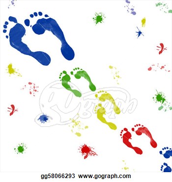 Clipart   Color Footprint  Stock Illustration Gg58066293   Gograph