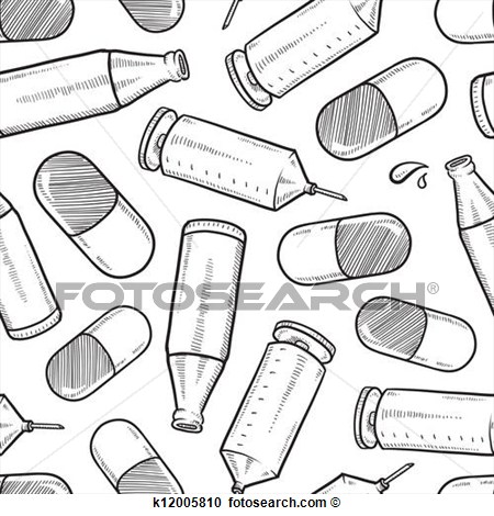 Clipart Of Seamless Substance Abuse Background K12005810   Search Clip    