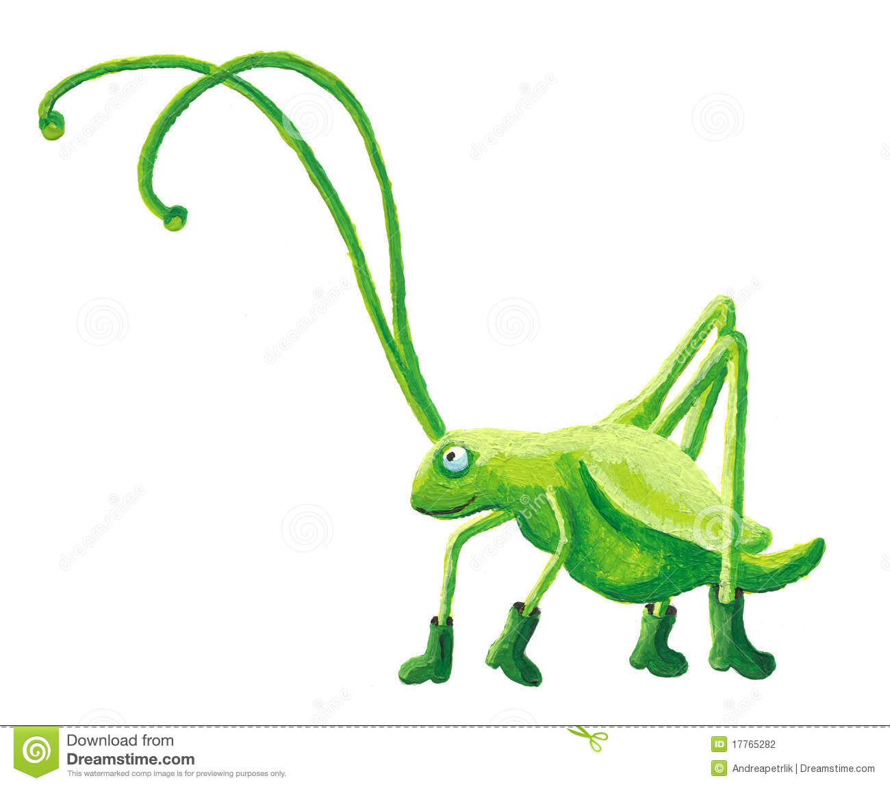 Cute Cricket Insect Clipart Grasshopper Drawing