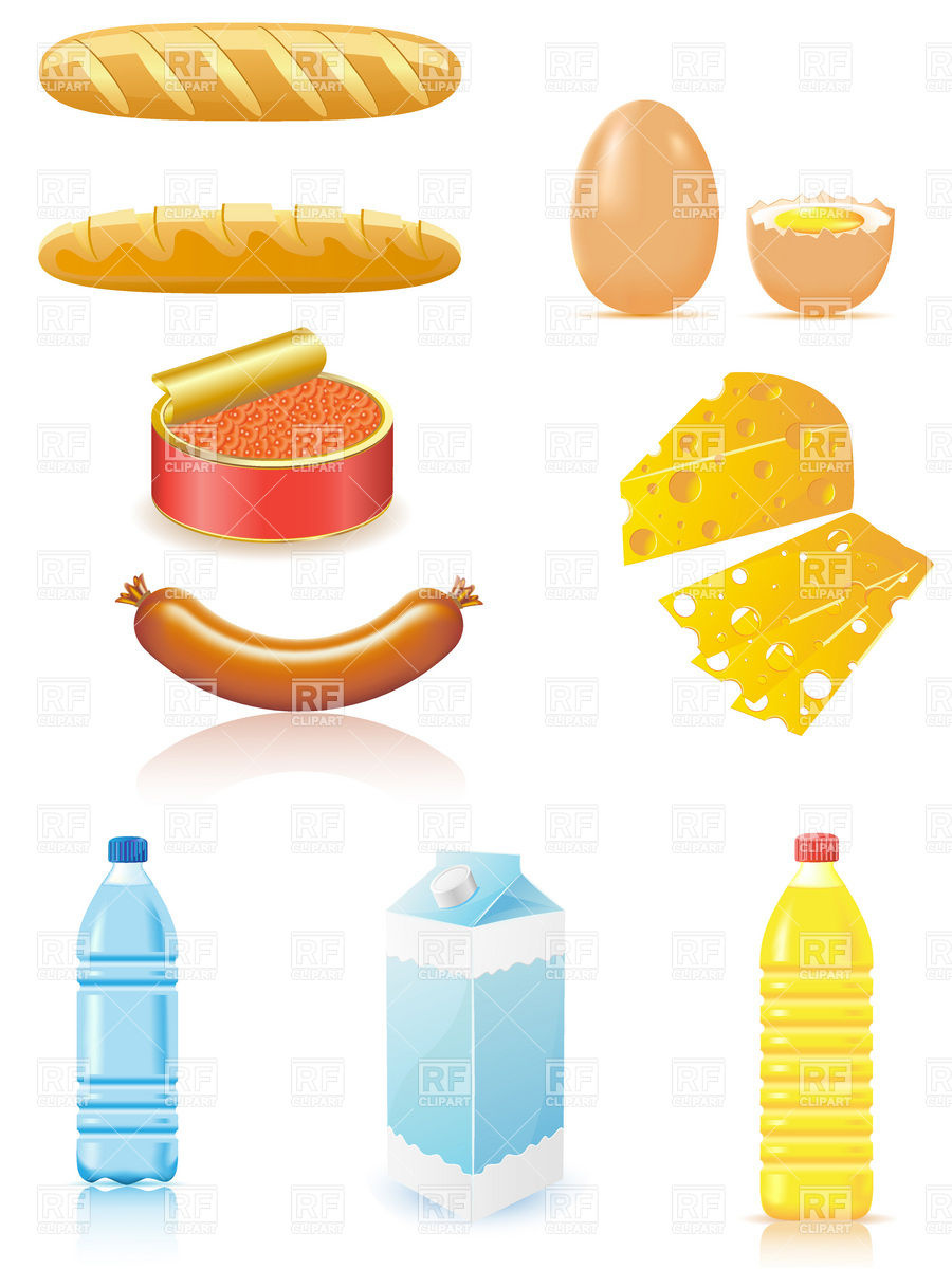 Dairy Products And Baked Goods 19758 Download Royalty Free Vector