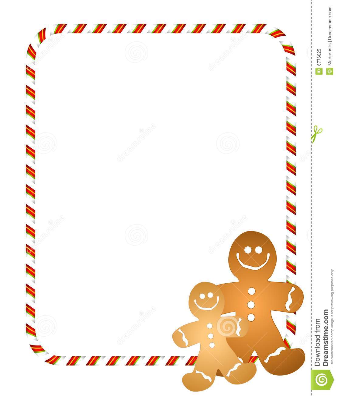 Featuring A Couple Of Gingerbread Men With Candy Cane Border Or Frame