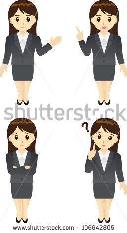 Female Office Worker Clipart Female Office Worker   Stock