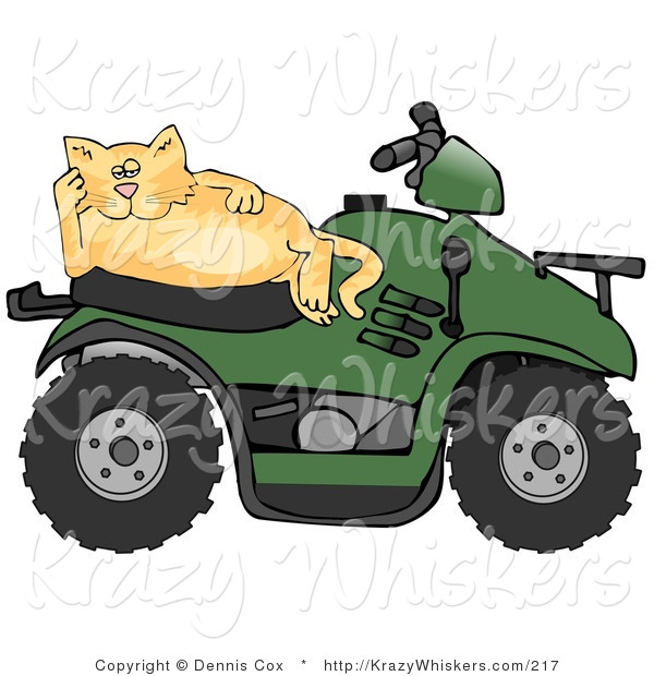 File Name   Critter Clipart Of A Lazy Ginger Cat Resting On The Seat    