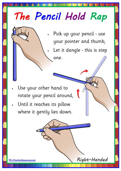 Free Pencil Hold Rhyme Poster