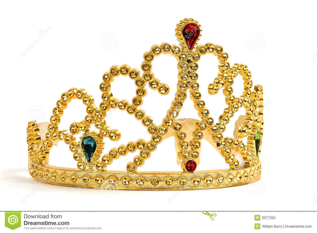 Gold Tiara Studded With Jewels And Diamonds 