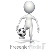 Juggling Soccer Ball Sports And Games 3d Animated Clipart 220x220px