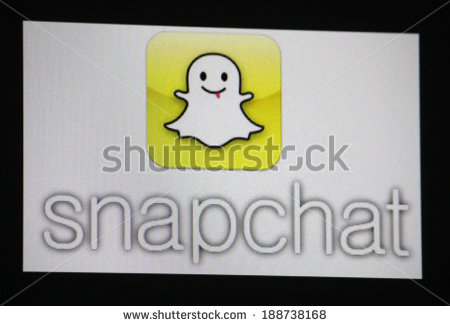 March 2014   Berlin  The Logo Of The Brand Snapchat    Stock Photo