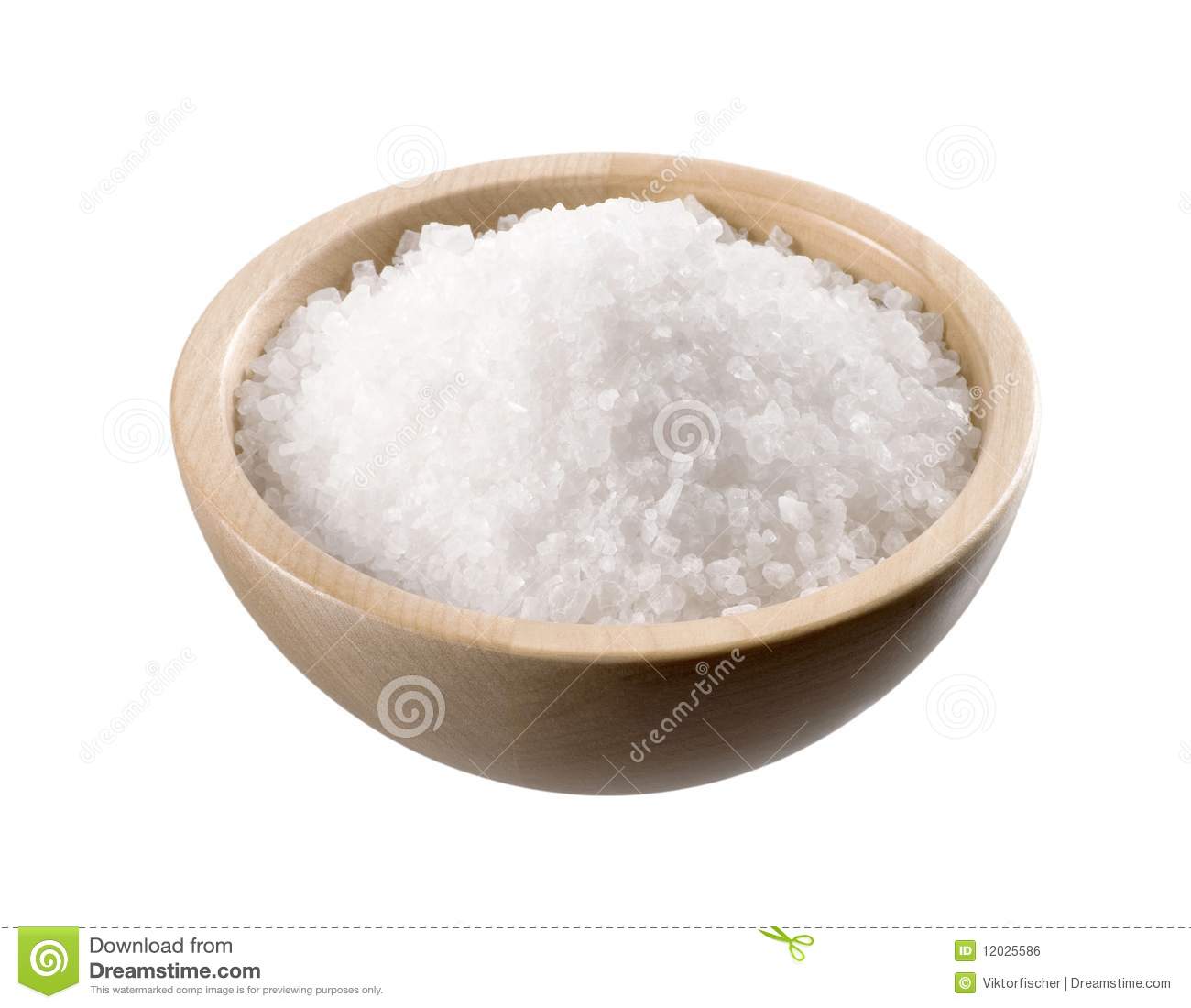Sea Salt In A Wooden Bowl Royalty Free Stock Image   Image  12025586