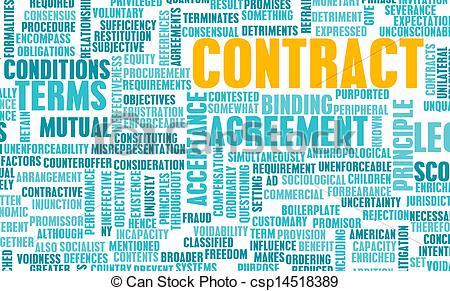 Stock Illustration Of Contract For Business Law On Terms Of Agreement
