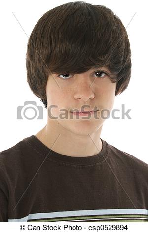 Stock Photo Of Thirteen   Cute 13 Year Old Boy In Brown Shirt Over