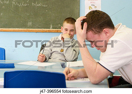Stock Photo Of Two 13 Year Old Boys In The Detention Room At School