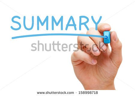 Summary And Conclusion Clipart Hand Writing Summary With Blue