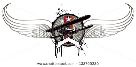 Airplane Wings Pin Clipart With Plane And Wings