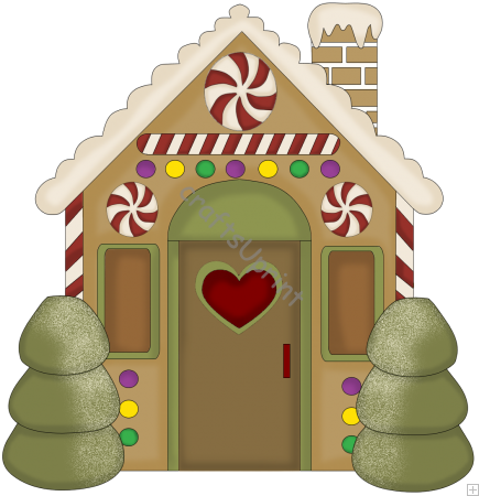 C43   Gingerbread House    0 35   Craftsuprint Clipart   We Are Mad