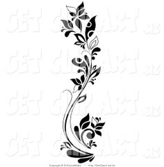 Clip Art Black And White Clip Art Of A Black And White Curving Tall    