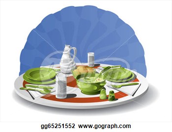 Clipart   Dinner For Two  Stock Illustration Gg65251552