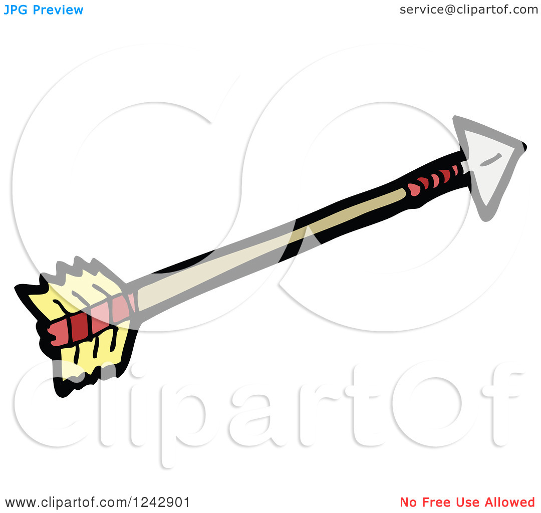 Clipart Of An Archery Arrow   Royalty Free Vector Illustration By
