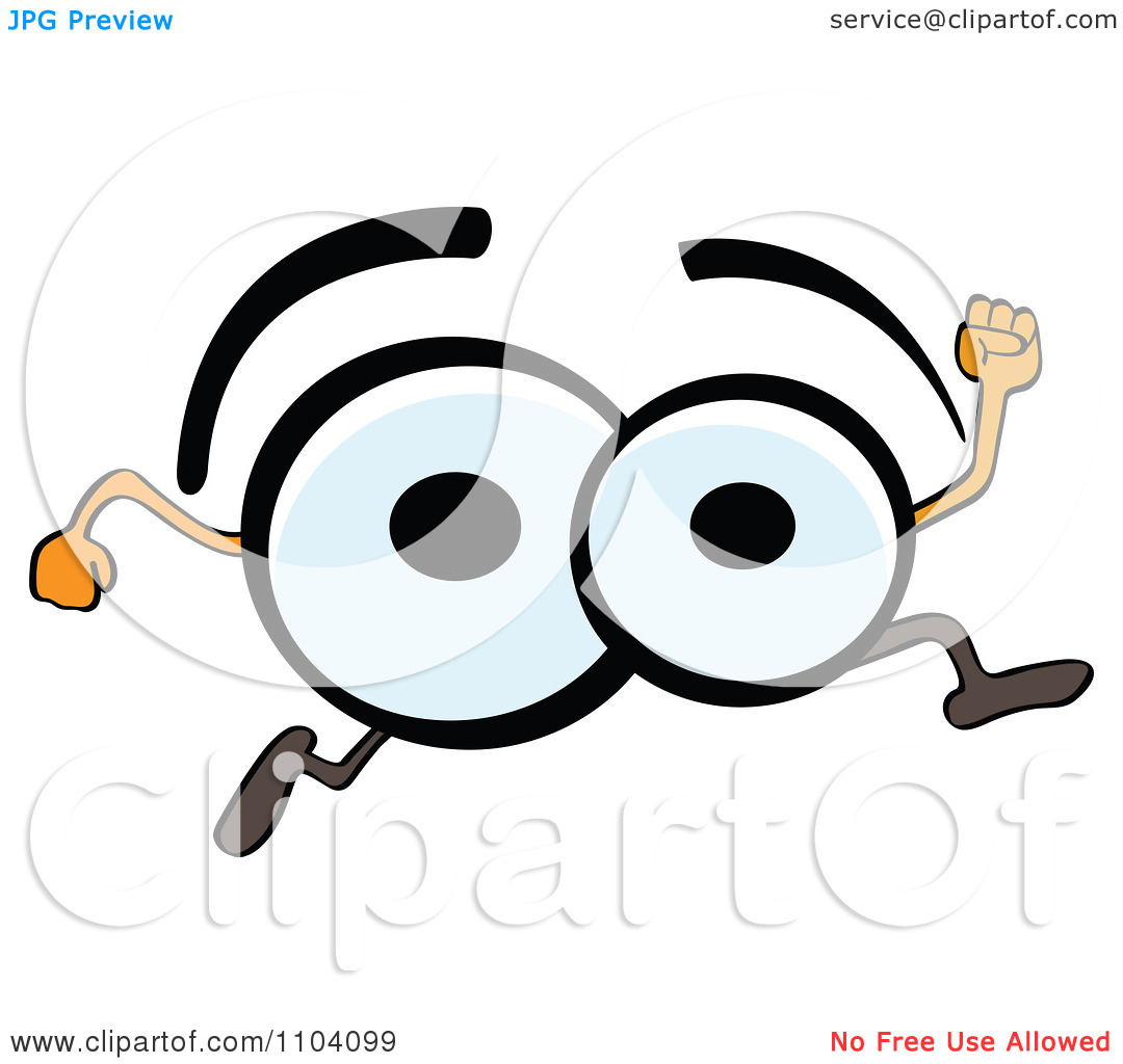Clipart Pair Of Eyes Running   Royalty Free Vector Illustration By