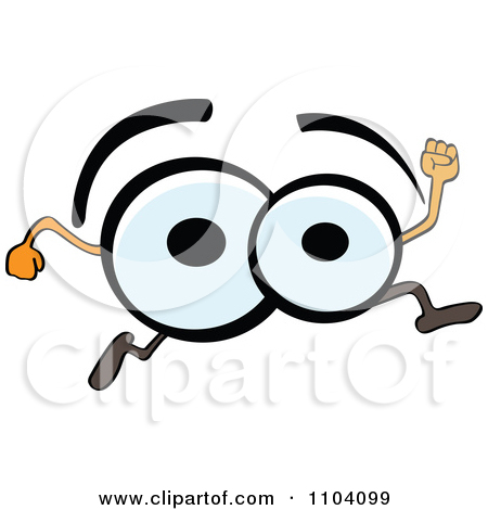 Clipart Pair Of Eyes Running   Royalty Free Vector Illustration By