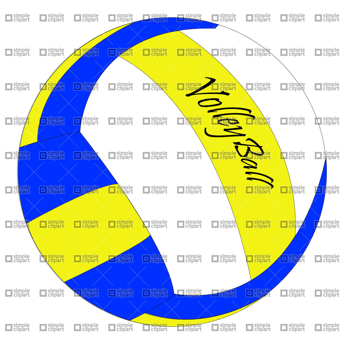 Clipart   Sport And Leisure   Volleyball Ball Vector Clipart