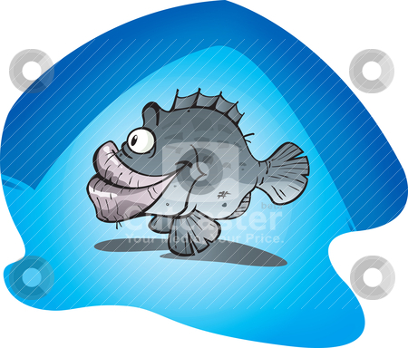 Cod Fish Stock Vector Clipart Huge Smiling Lips Of A Cartoon Vector    