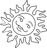 Free Black And White Weather Outline Clipart   Clip Art Pictures