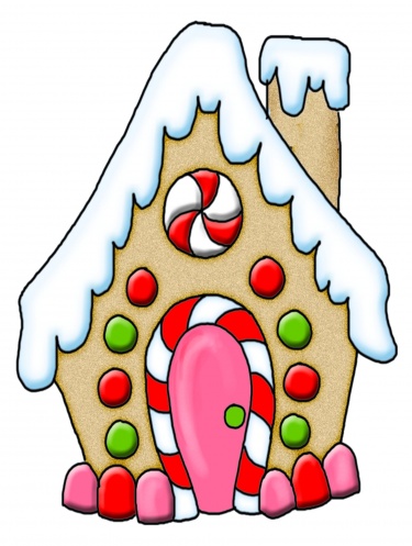 Gingerbread House Digital Download Clipart Art Clip   Handmadeology