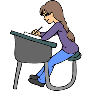 Girl Student At Desk Clipart   Clipart Panda   Free Clipart Images
