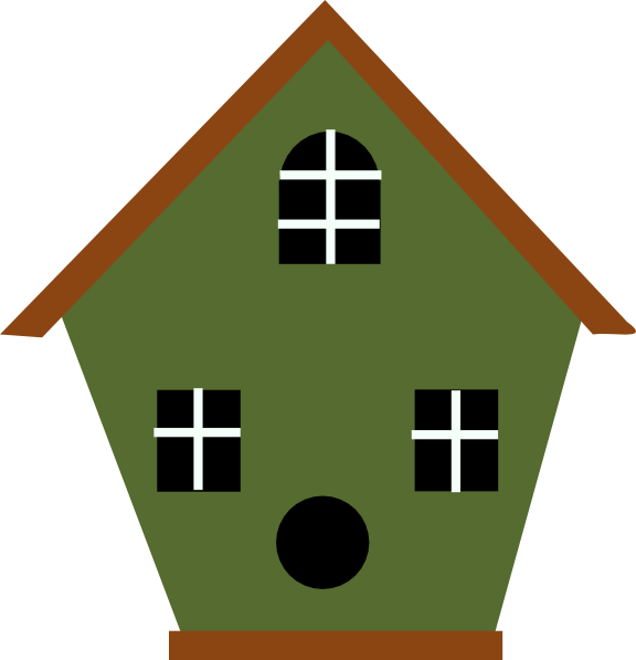 Green Bird House Clip Art  Png And Svg